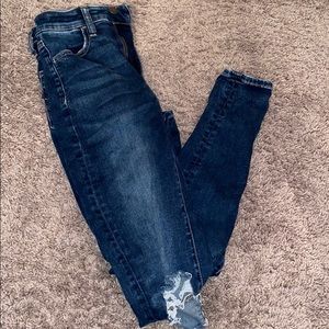 super high rise american eagle jeans